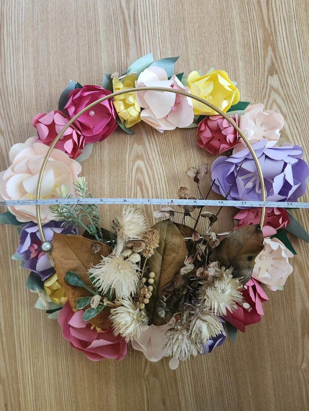 Lot Of 2 Homemade Floral Wreaths